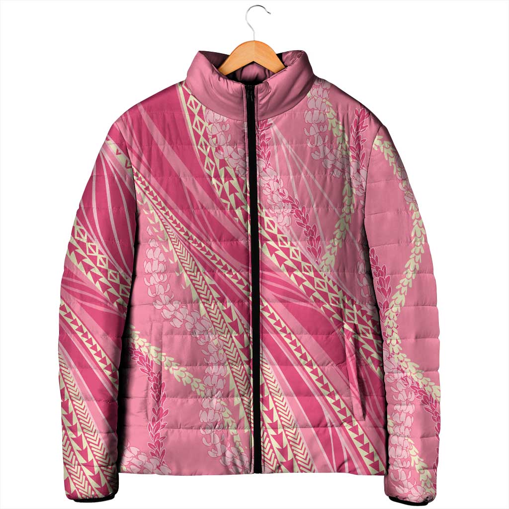 Polynesian Puakeniken Pikake Twisted Lei Padded Jacket Rose Pink - Polynesian Pride