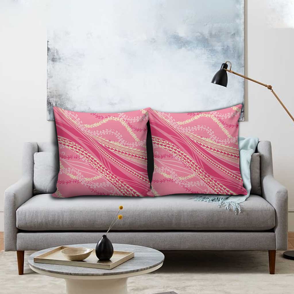 Polynesian Puakeniken Pikake Twisted Lei Pillow Cover Rose Pink - Polynesian Pride