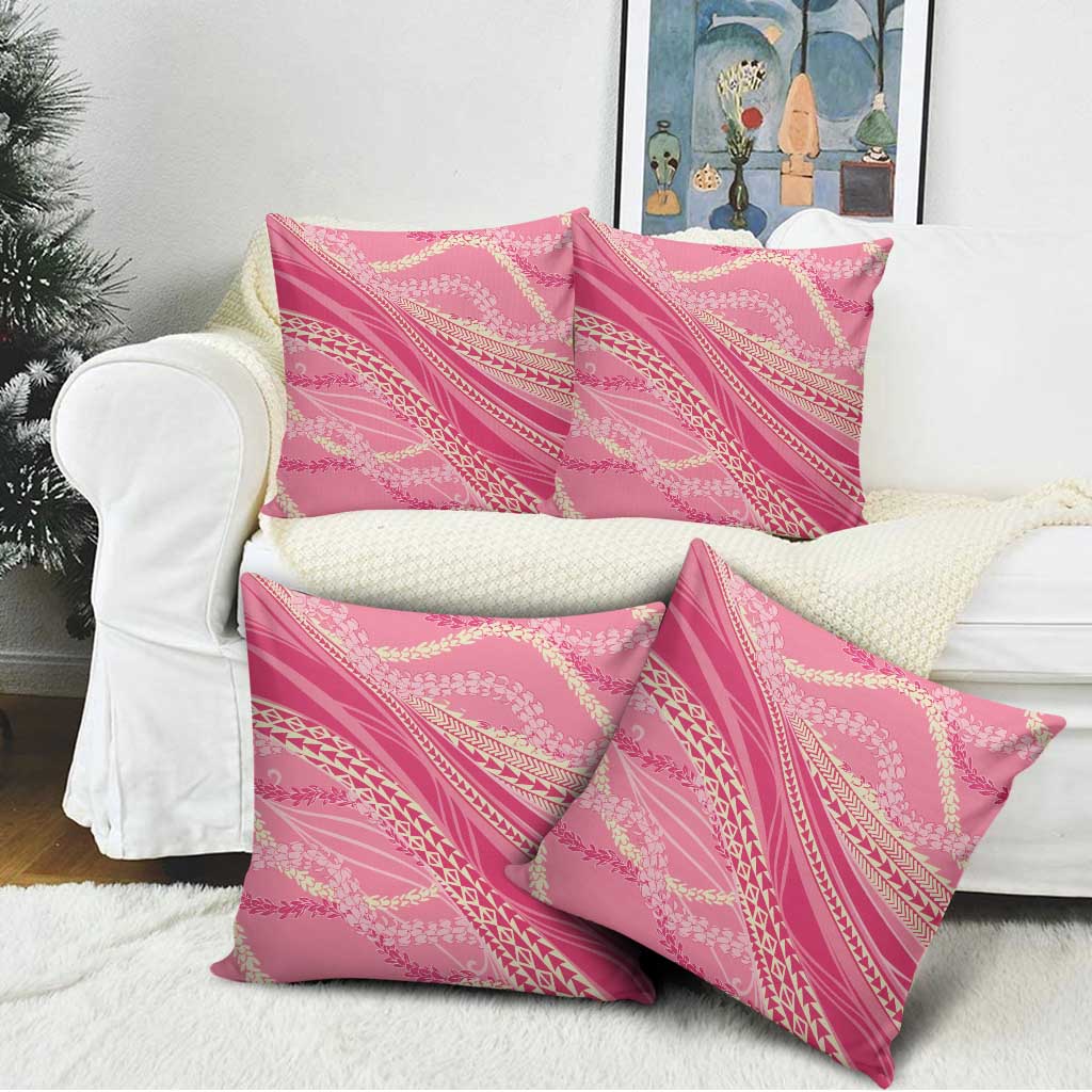 Polynesian Puakeniken Pikake Twisted Lei Pillow Cover Rose Pink - Polynesian Pride