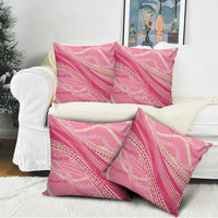 Polynesian Puakeniken Pikake Twisted Lei Pillow Cover Rose Pink - Polynesian Pride