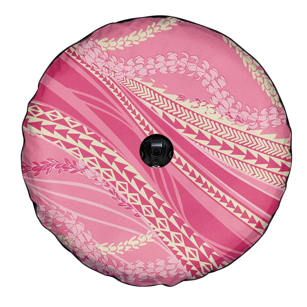 Polynesian Puakeniken Pikake Twisted Lei Spare Tire Cover Rose Pink - Polynesian Pride