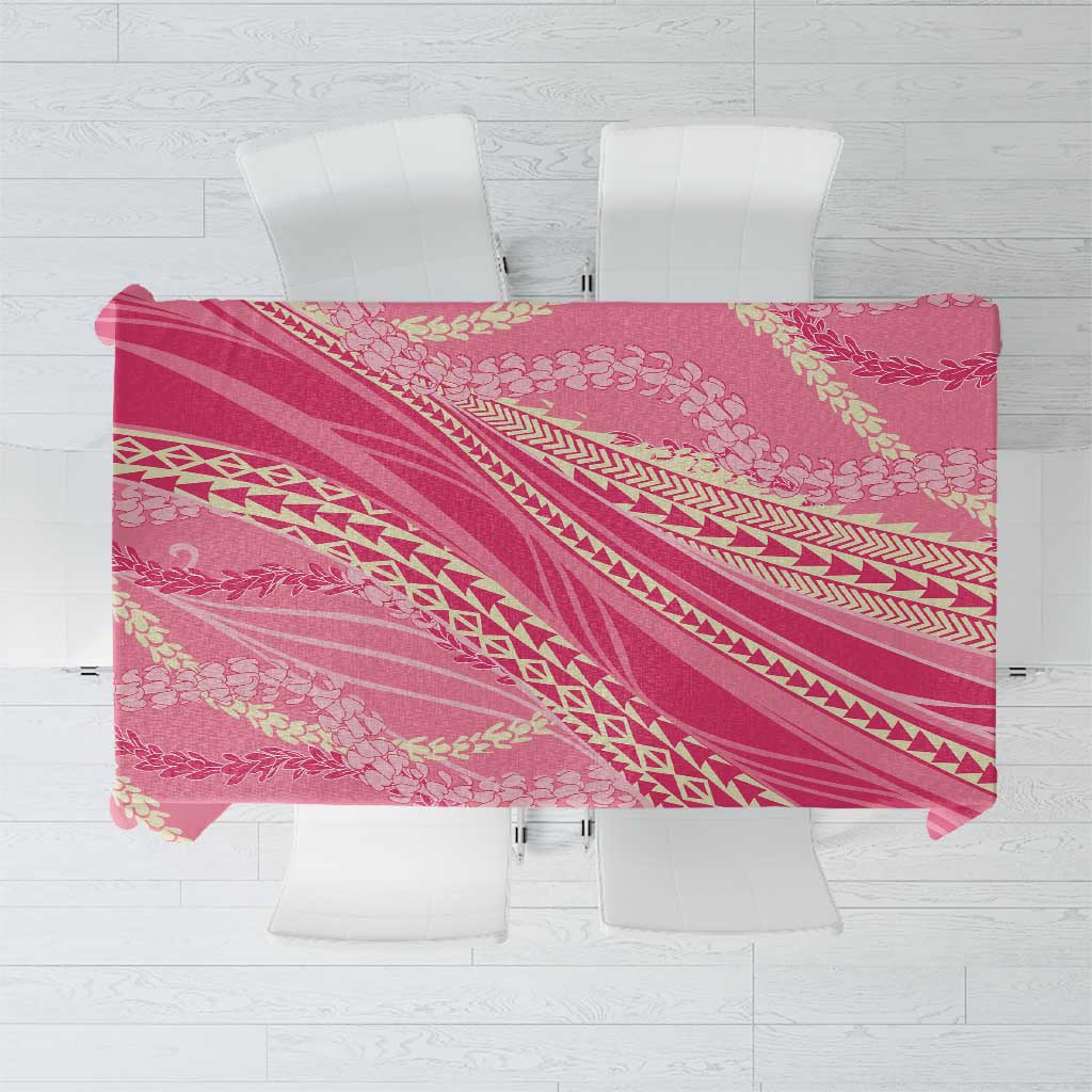 Polynesian Puakeniken Pikake Twisted Lei Tablecloth Rose Pink - Polynesian Pride