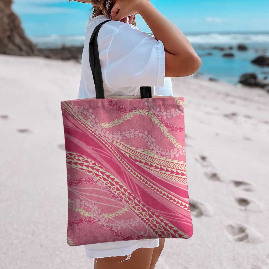 Polynesian Puakeniken Pikake Twisted Lei Tote Bag Rose Pink - Polynesian Pride