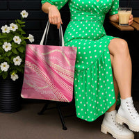 Polynesian Puakeniken Pikake Twisted Lei Tote Bag Rose Pink - Polynesian Pride