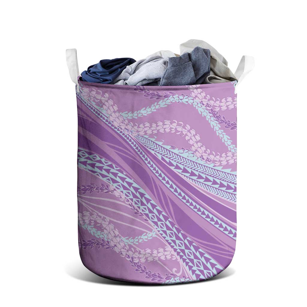 Polynesian Puakeniken Pikake Twisted Lei Laundry Basket Amethys - Polynesian Pride