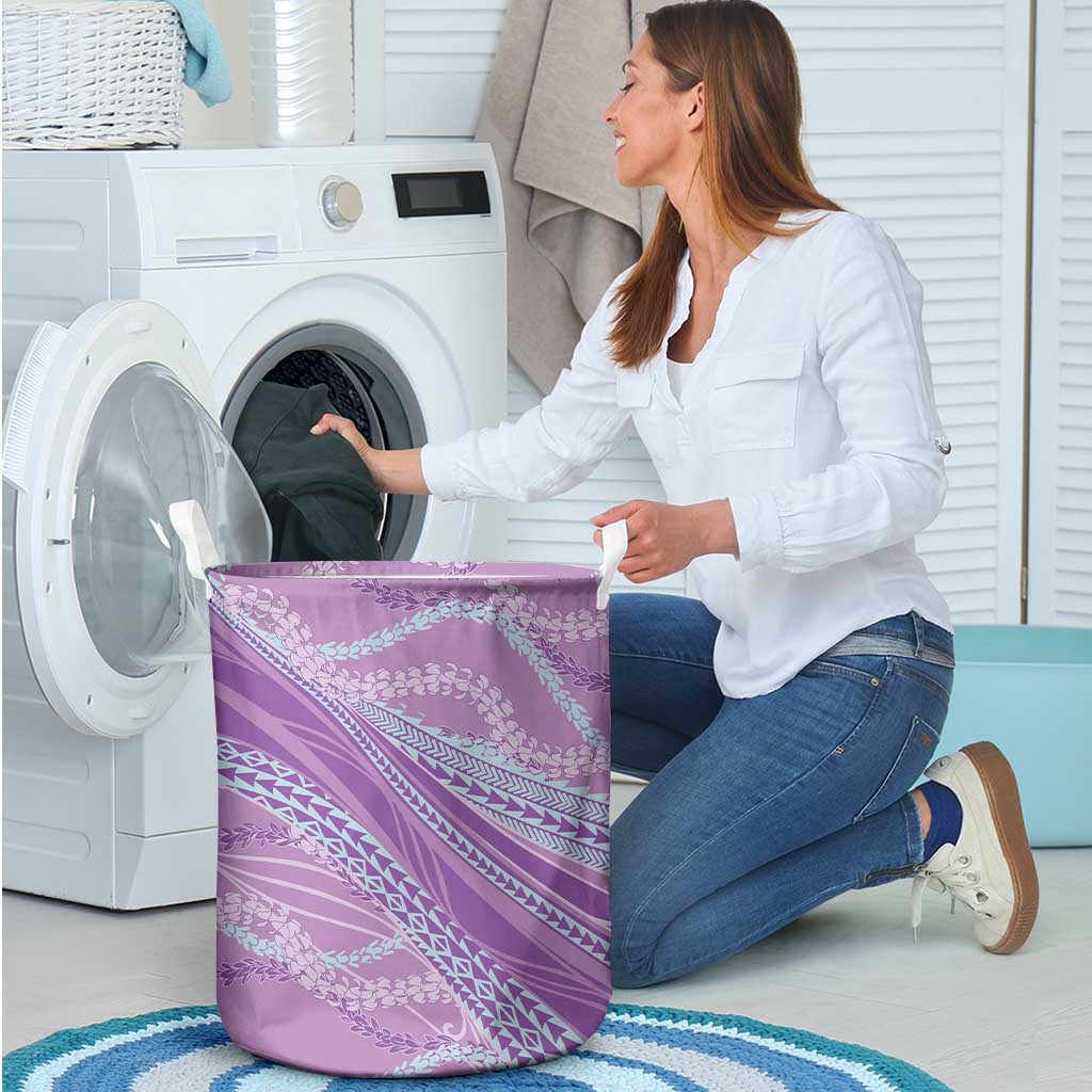Polynesian Puakeniken Pikake Twisted Lei Laundry Basket Amethys - Polynesian Pride