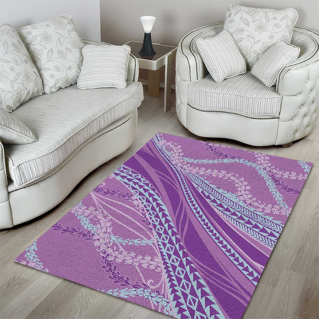 Polynesian Puakeniken Pikake Twisted Lei Area Rug Amethys - Polynesian Pride