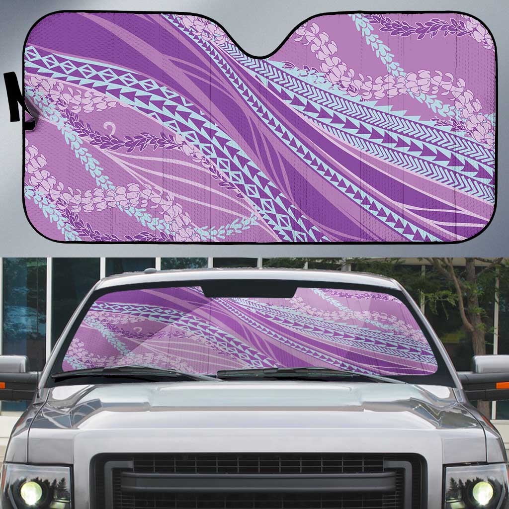 Polynesian Puakeniken Pikake Twisted Lei Auto Sun Shade Amethys - Polynesian Pride