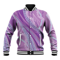 Polynesian Puakeniken Pikake Twisted Lei Baseball Jacket Amethys - Polynesian Pride
