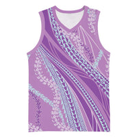Polynesian Puakeniken Pikake Twisted Lei Basketball Jersey Amethys - Polynesian Pride