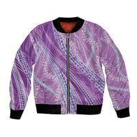 Polynesian Puakeniken Pikake Twisted Lei Bomber Jacket Amethys - Polynesian Pride