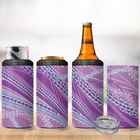 Polynesian Puakeniken Pikake Twisted Lei 4 in 1 Can Cooler Tumbler Amethys - Polynesian Pride