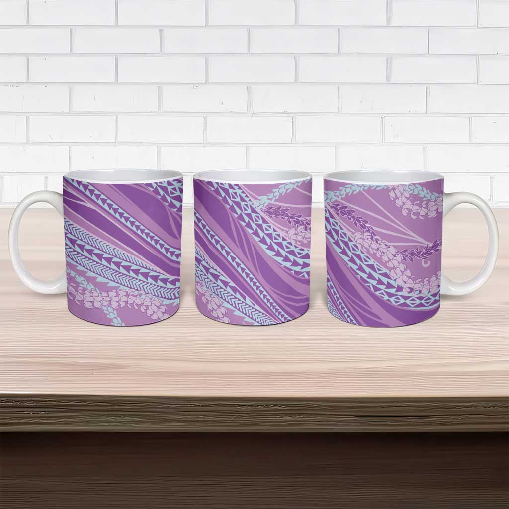 Polynesian Puakeniken Pikake Twisted Lei Ceramic Mug Amethys - Polynesian Pride