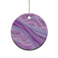 Polynesian Puakeniken Pikake Twisted Lei Ceramic Ornament Amethys - Polynesian Pride