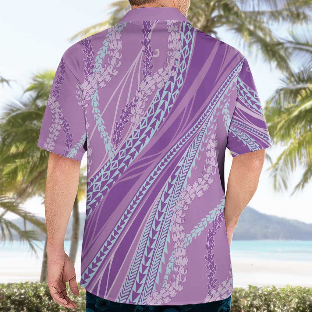 Polynesian Puakeniken Pikake Twisted Lei Hawaiian Shirt Amethys - Polynesian Pride