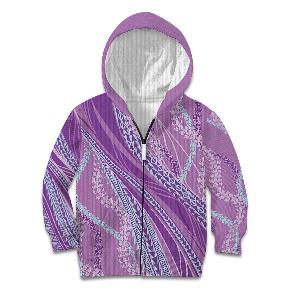 Polynesian Puakeniken Pikake Twisted Lei Kid Hoodie Amethys - Polynesian Pride