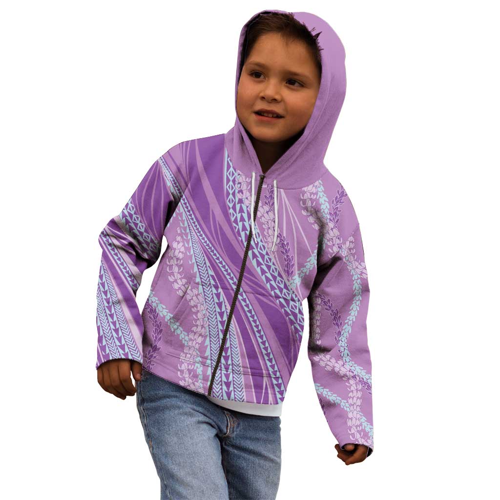 Polynesian Puakeniken Pikake Twisted Lei Kid Hoodie Amethys - Polynesian Pride