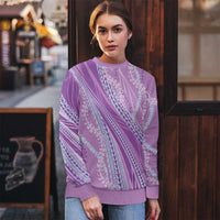 Polynesian Puakeniken Pikake Twisted Lei Ugly Christmas Sweater Amethys - Polynesian Pride