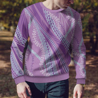 Polynesian Puakeniken Pikake Twisted Lei Ugly Christmas Sweater Amethys - Polynesian Pride