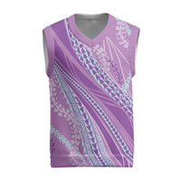 Polynesian Puakeniken Pikake Twisted Lei Christmas Knitted V-Neck Vest Amethys - Polynesian Pride
