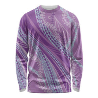 Polynesian Puakeniken Pikake Twisted Lei Long Sleeve Shirt Amethys - Polynesian Pride