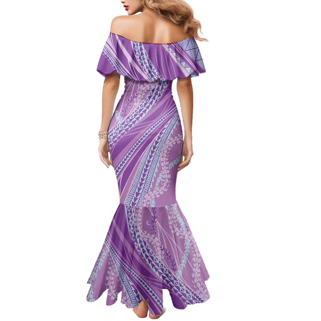 Polynesian Puakeniken Pikake Twisted Lei Mermaid Dress Amethys - Polynesian Pride