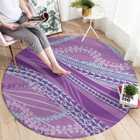 Polynesian Puakeniken Pikake Twisted Lei Round Carpet Amethys - Polynesian Pride