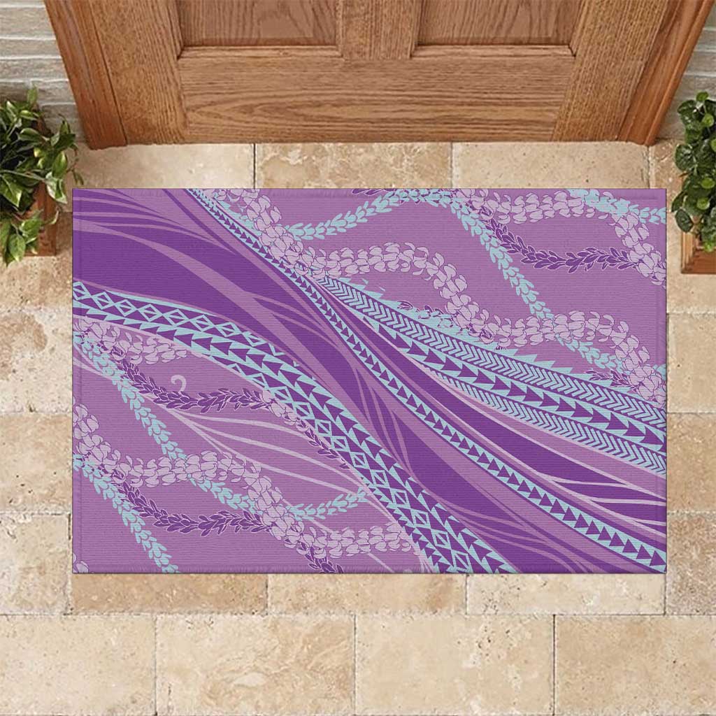 Polynesian Puakeniken Pikake Twisted Lei Rubber Doormat Amethys - Polynesian Pride