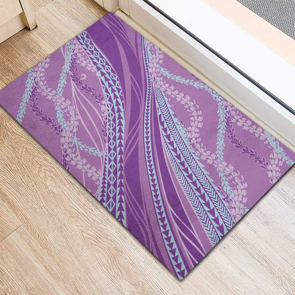 Polynesian Puakeniken Pikake Twisted Lei Rubber Doormat Amethys - Polynesian Pride