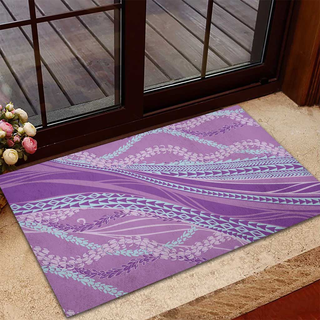 Polynesian Puakeniken Pikake Twisted Lei Rubber Doormat Amethys - Polynesian Pride