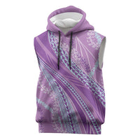 Polynesian Puakeniken Pikake Twisted Lei Sleeveless Hoodie Amethys - Polynesian Pride
