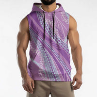 Polynesian Puakeniken Pikake Twisted Lei Sleeveless Hoodie Amethys - Polynesian Pride