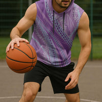 Polynesian Puakeniken Pikake Twisted Lei Sleeveless Hoodie Amethys - Polynesian Pride