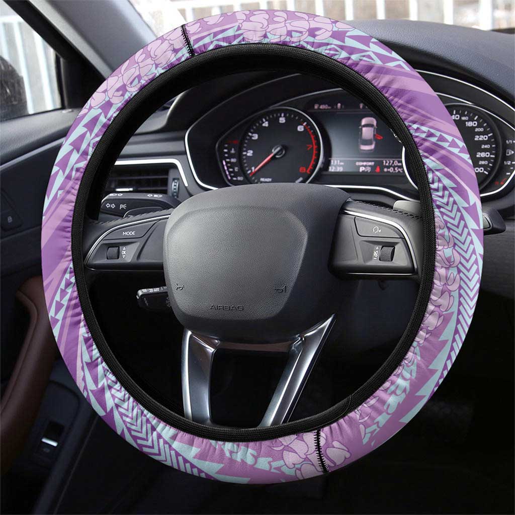 Polynesian Puakeniken Pikake Twisted Lei Steering Wheel Cover Amethys - Polynesian Pride