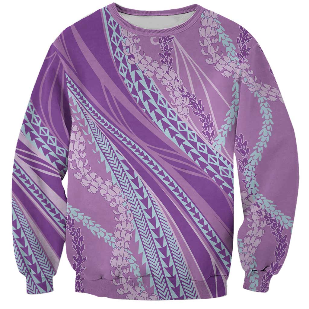 Polynesian Puakeniken Pikake Twisted Lei Sweatshirt Amethys - Polynesian Pride