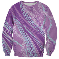 Polynesian Puakeniken Pikake Twisted Lei Sweatshirt Amethys - Polynesian Pride