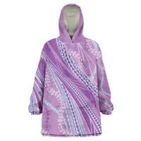 Polynesian Puakeniken Pikake Twisted Lei Wearable Blanket Hoodie Amethys - Polynesian Pride