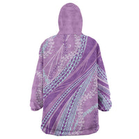 Polynesian Puakeniken Pikake Twisted Lei Wearable Blanket Hoodie Amethys - Polynesian Pride