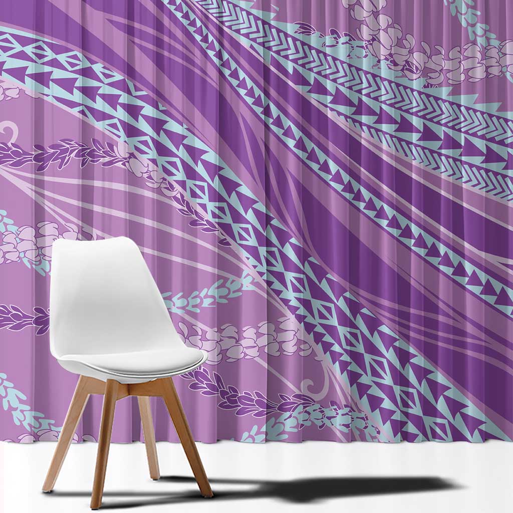 Polynesian Puakeniken Pikake Twisted Lei Window Curtain Amethys - Polynesian Pride