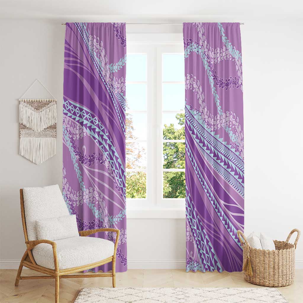 Polynesian Puakeniken Pikake Twisted Lei Window Curtain Amethys - Polynesian Pride