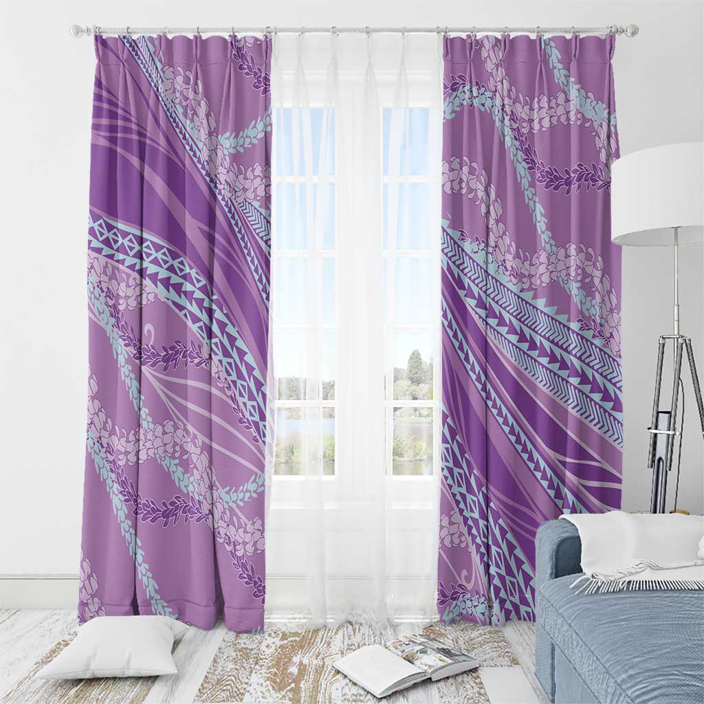 Polynesian Puakeniken Pikake Twisted Lei Window Curtain Amethys - Polynesian Pride