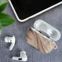 Polynesian Puakeniken Pikake Twisted Lei AirPods Case Beige - Polynesian Pride