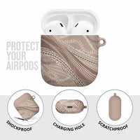 Polynesian Puakeniken Pikake Twisted Lei AirPods Case Beige - Polynesian Pride