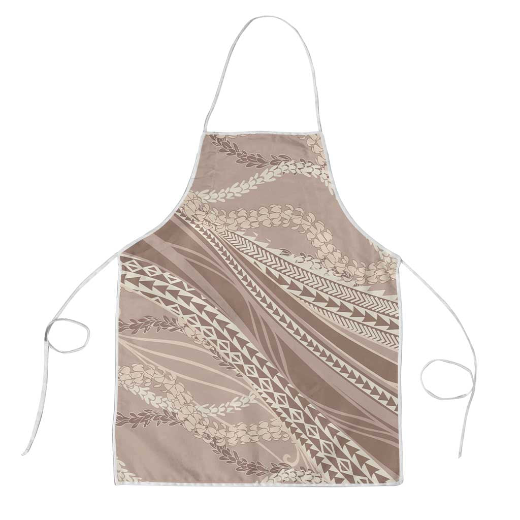 Polynesian Puakeniken Pikake Twisted Lei Apron Beige - Polynesian Pride