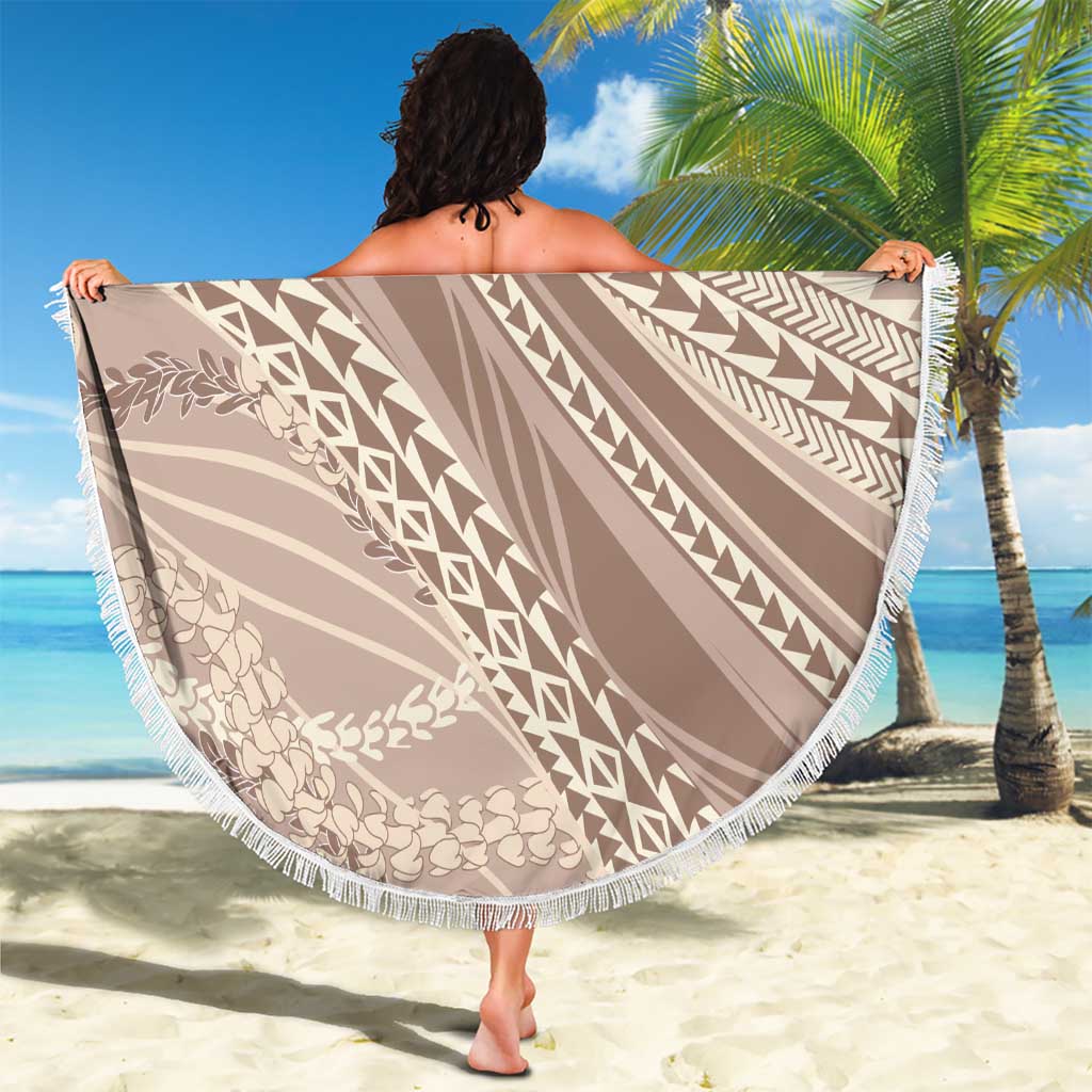 Polynesian Puakeniken Pikake Twisted Lei Beach Blanket Beige - Polynesian Pride