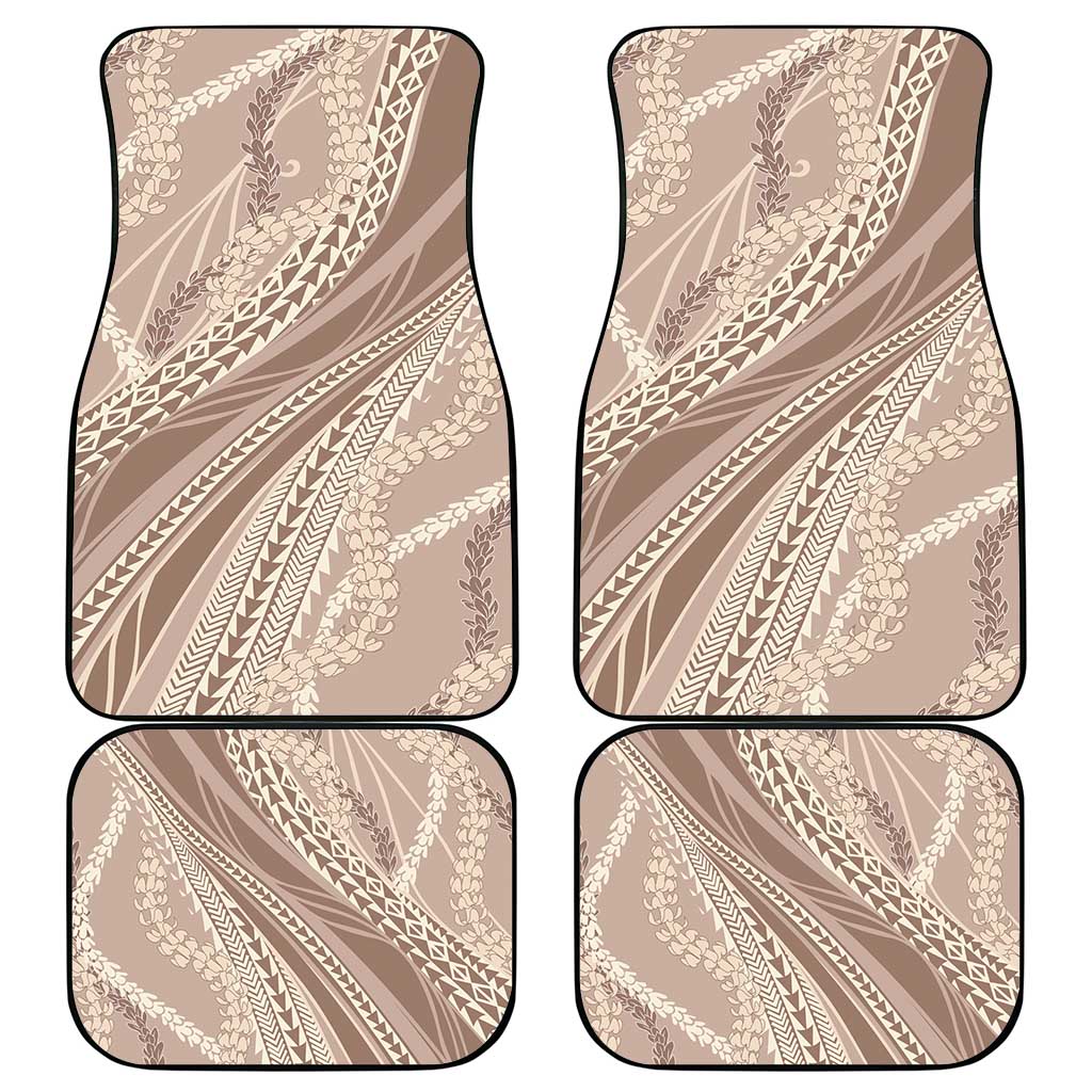 Polynesian Puakeniken Pikake Twisted Lei Car Mats Beige - Polynesian Pride