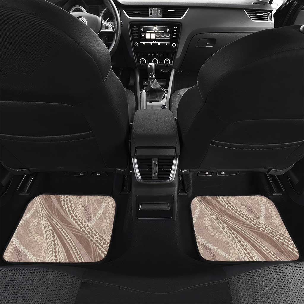 Polynesian Puakeniken Pikake Twisted Lei Car Mats Beige - Polynesian Pride
