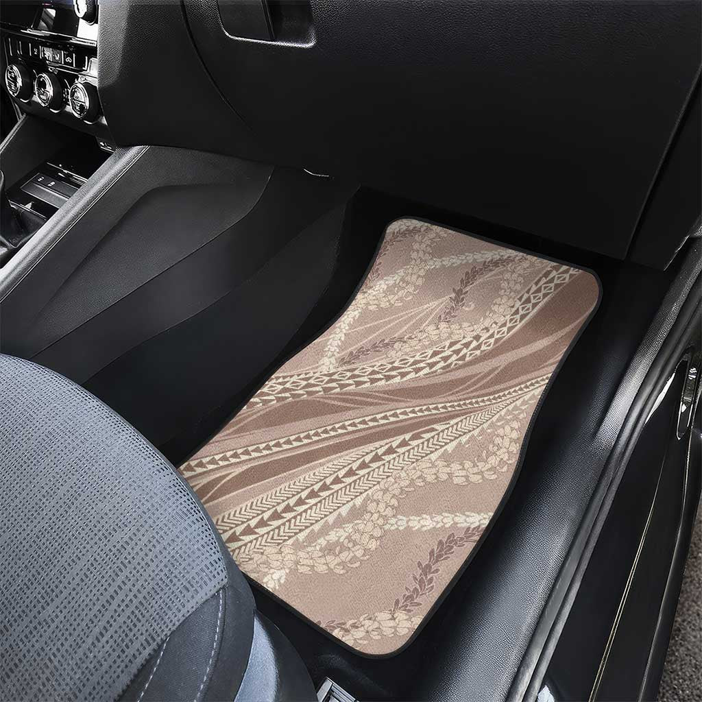 Polynesian Puakeniken Pikake Twisted Lei Car Mats Beige - Polynesian Pride