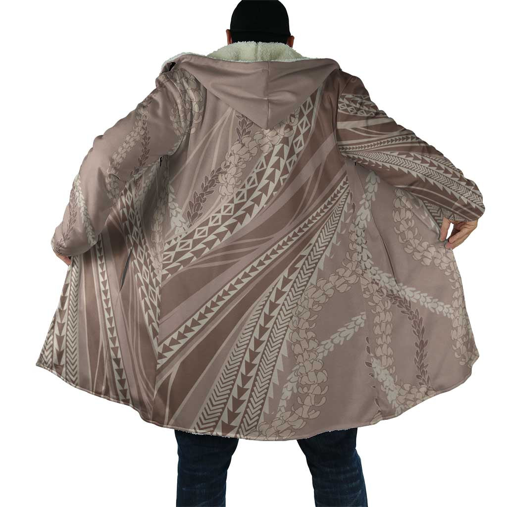 Polynesian Puakeniken Pikake Twisted Lei Cloak Beige - Polynesian Pride