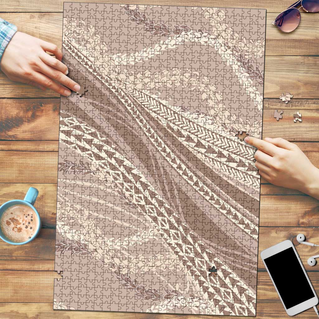 Polynesian Puakeniken Pikake Twisted Lei Puzzle Beige - Polynesian Pride